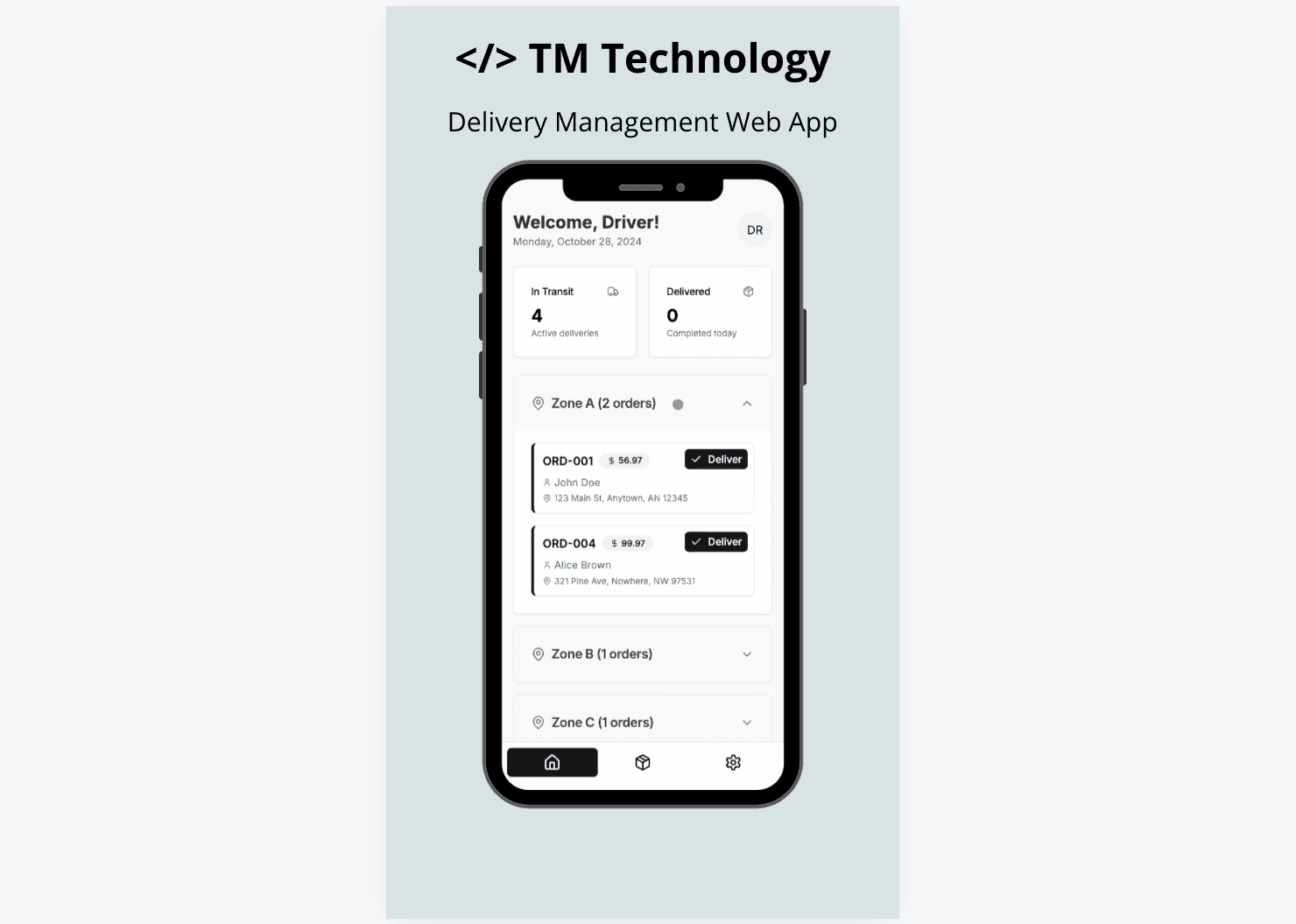 TM Technology - Delivery Management Software for Brunei Logistics - Brunei Software Development